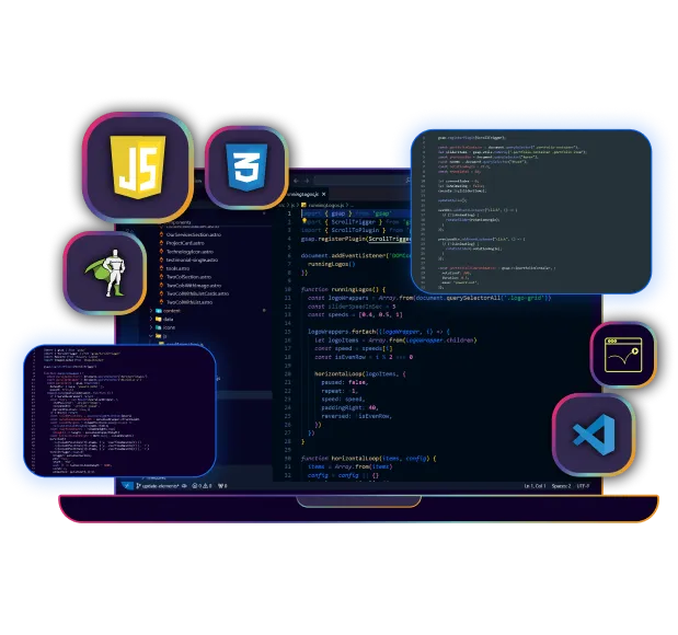 laptop vs-code képernyőfotóval