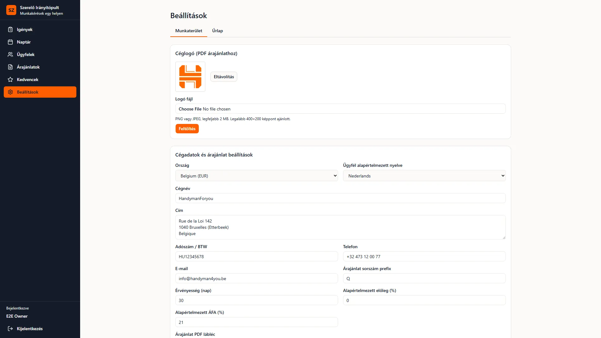 Embedded form builder