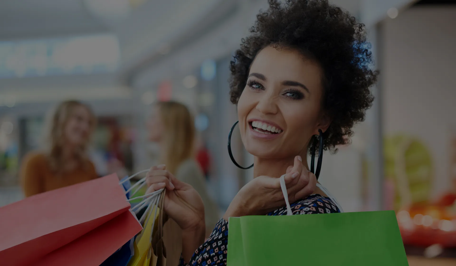 Multiculti hero - beautiful lady with shopping bags