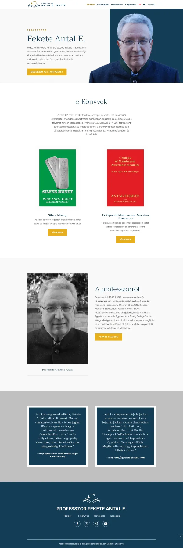 Professor Antal E. Fekete Home Page Hungarian translation