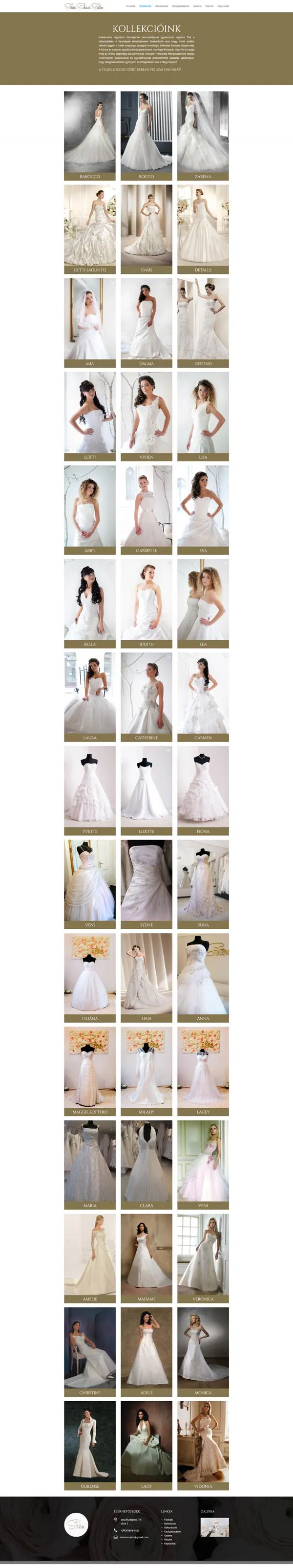 Sirene Wedding collections page