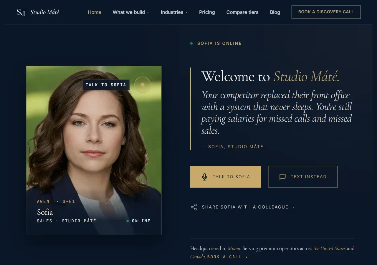 Studio Máté home page