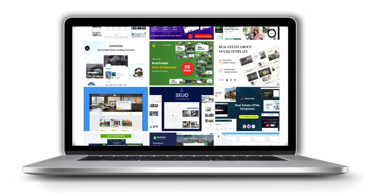 képernyőkép weboldal sablonokról