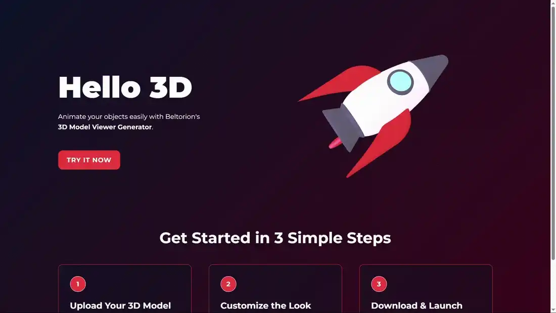 The 3D model generator in action